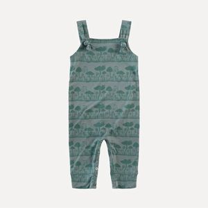 Kate Quinn tie overall bamboo jumpsuit in silver pine mushroom Size 3-6m